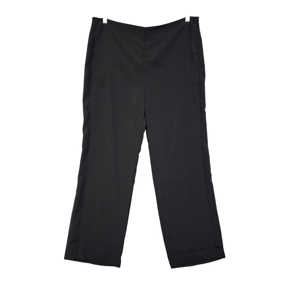 Chicos Black Label Womens Crepe Flow Pants Plus Size 18 Black Tuxedo‎ Style NWT